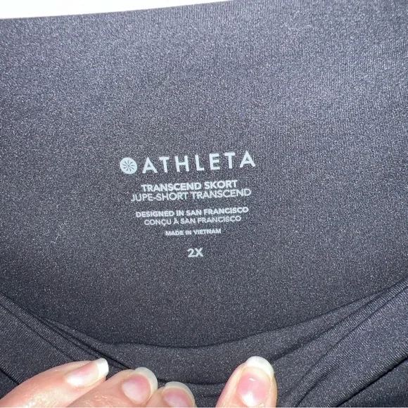 Athleta Transcend Skort Plus Size Layered Skirt With Shorts Black Size XXL EUC - Picture 7 of 14